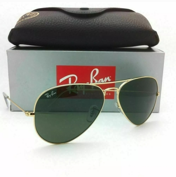 RayBan Aviator Black Lens RB3025 New - Picture 7 of 12